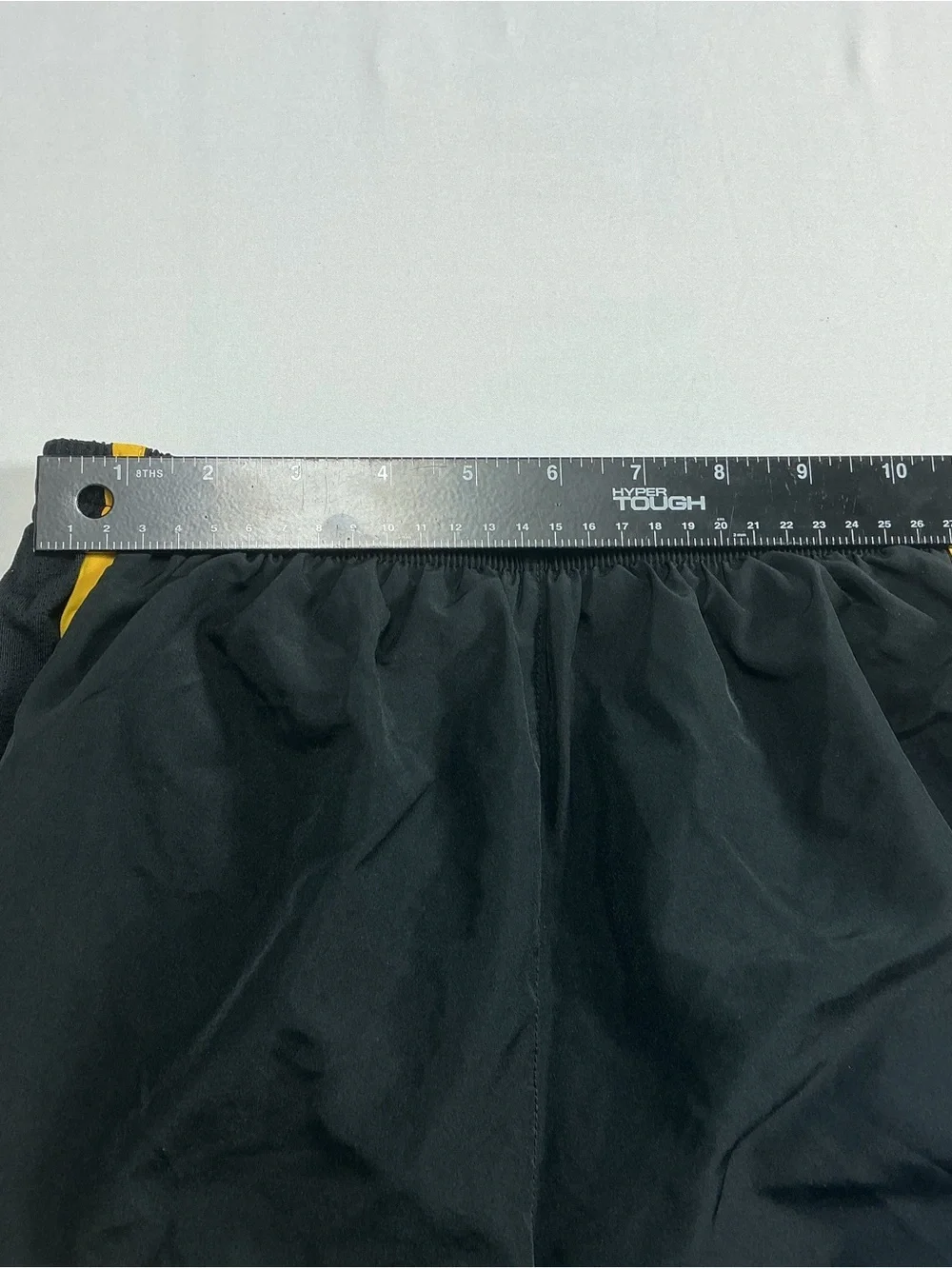 Nike Black Athletic Shorts with Yellow Trim - Picture 4 of 5